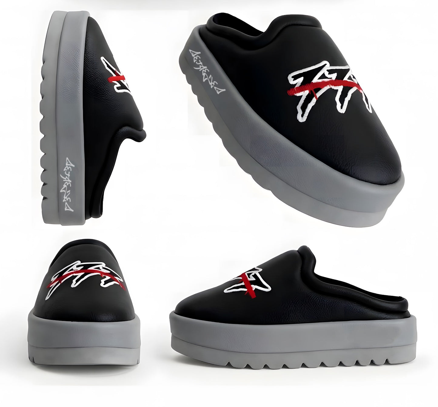 D3S3RT3D® — VII Commandment Slides - BLACK AND GREY